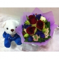 GF0369-rose blue bear GF0369-rose blue bear