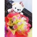 H001-Rose Bear Bouquet H001-Rose Bear Bouquet