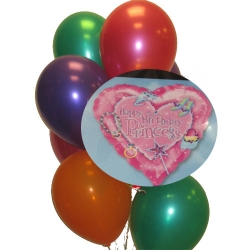 BB1073-happy birthday princess balloons