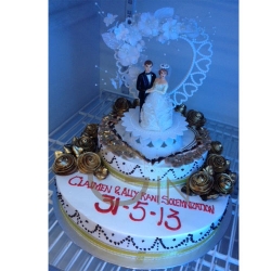 GF0534-golden wedding cake