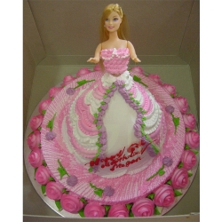 GF0260-Pink Doll Birthday Cake