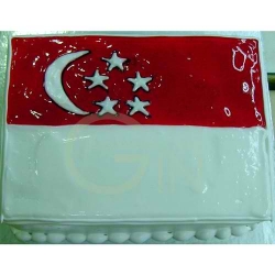 AC1151-Singapore Flag Cake