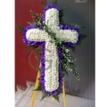 QF0546-funeral flower cross wreath