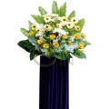 QF0638-Yellow Gerberas and White Gerberas Wreath