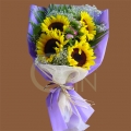 QF1181-sunflower hand bouquet