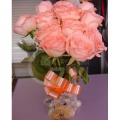 QF1191-pink roses arrangement